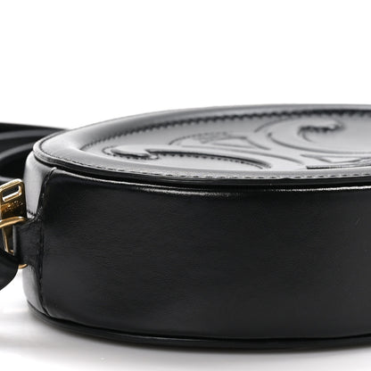 Celine Smooth Calfskin Cuir Small Triomphe Oval Crossbody Purse Black 8 of 10