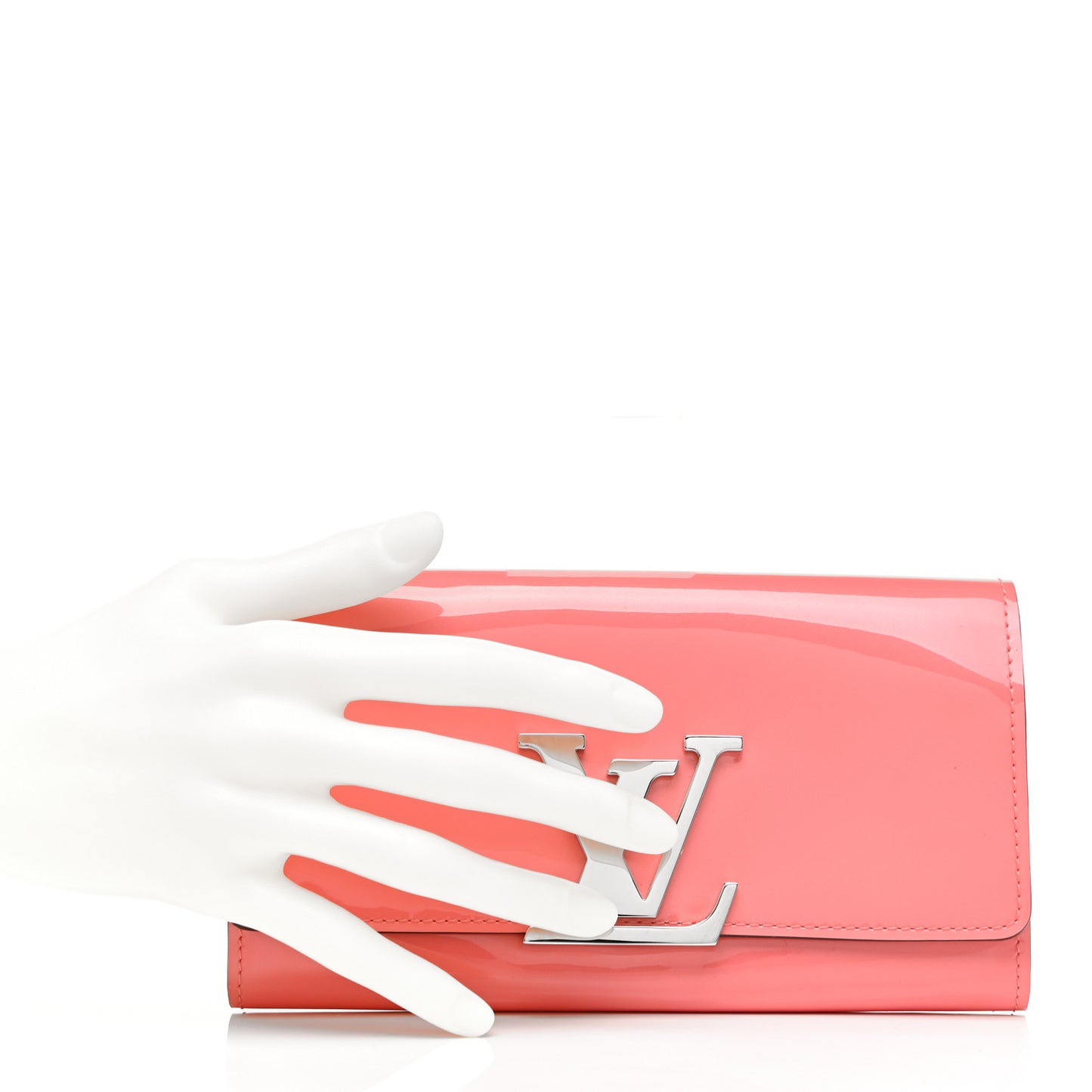 Patent Louise Wallet Rose Litchi