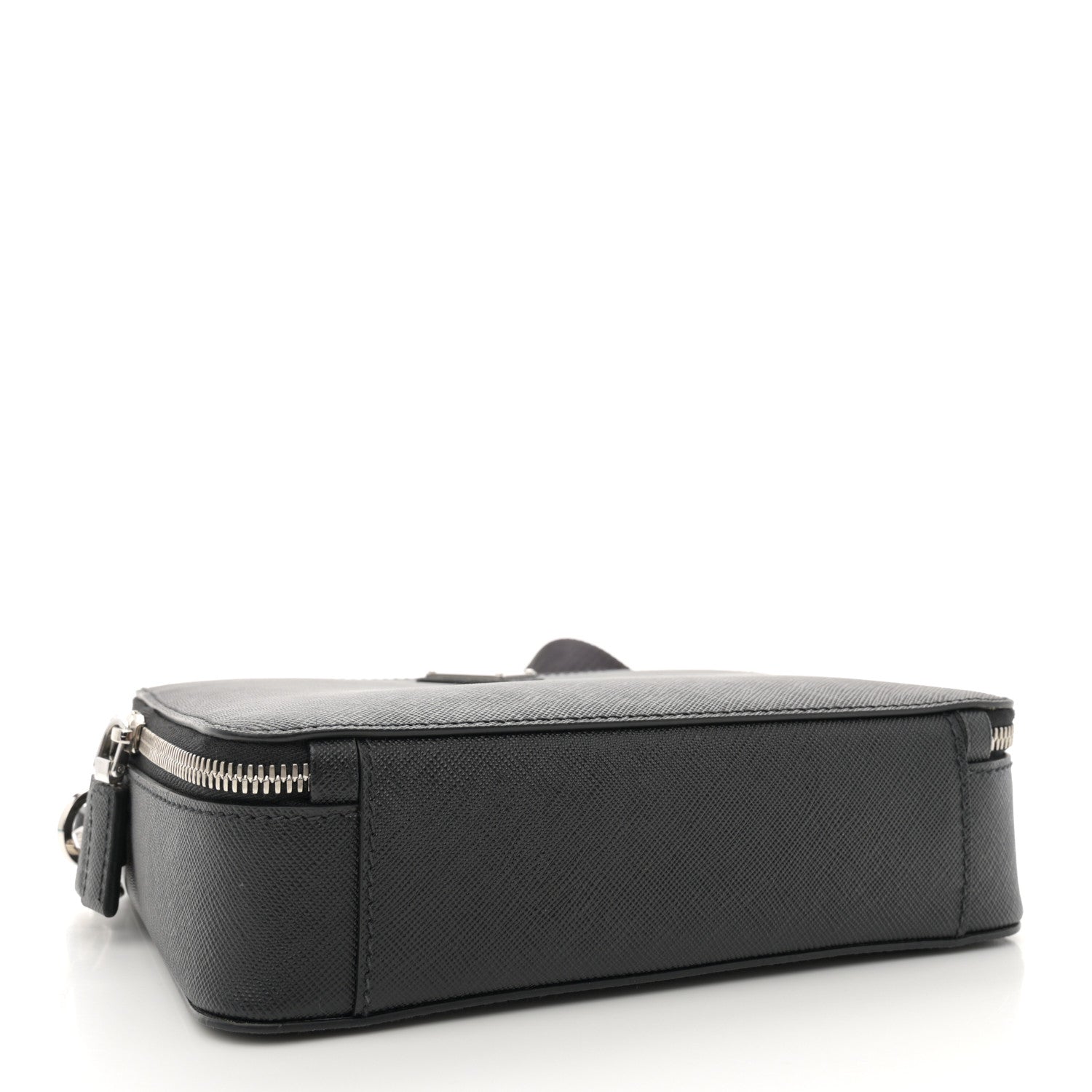 Prada Saffiano Travel Medium Brique Crossbody Bag Black 4 of 10