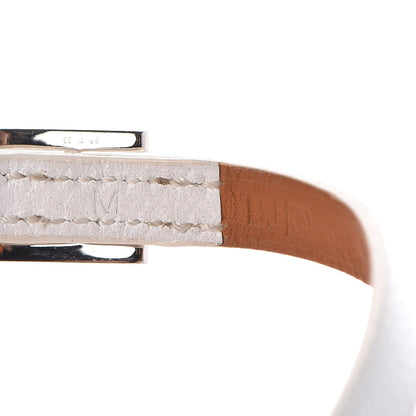 Hermes Epsom Hapi 3 MM Triple Tour Wrap Bracelet M White 5 of 6