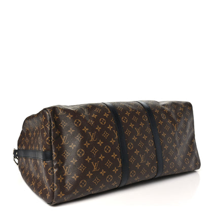 Louis Vuitton Monogram Macassar Keepall Bandouliere 55 3 of 9