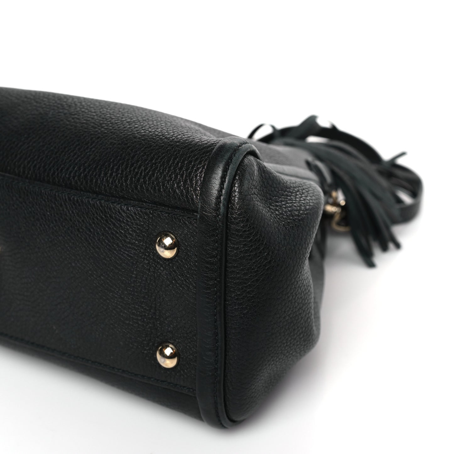 Pebbled Calfskin Small Soho Shoulder Bag Black