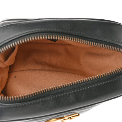Gucci Calfskin Matelasse Mini GG Marmont Wrist Wallet Black 5 of 12