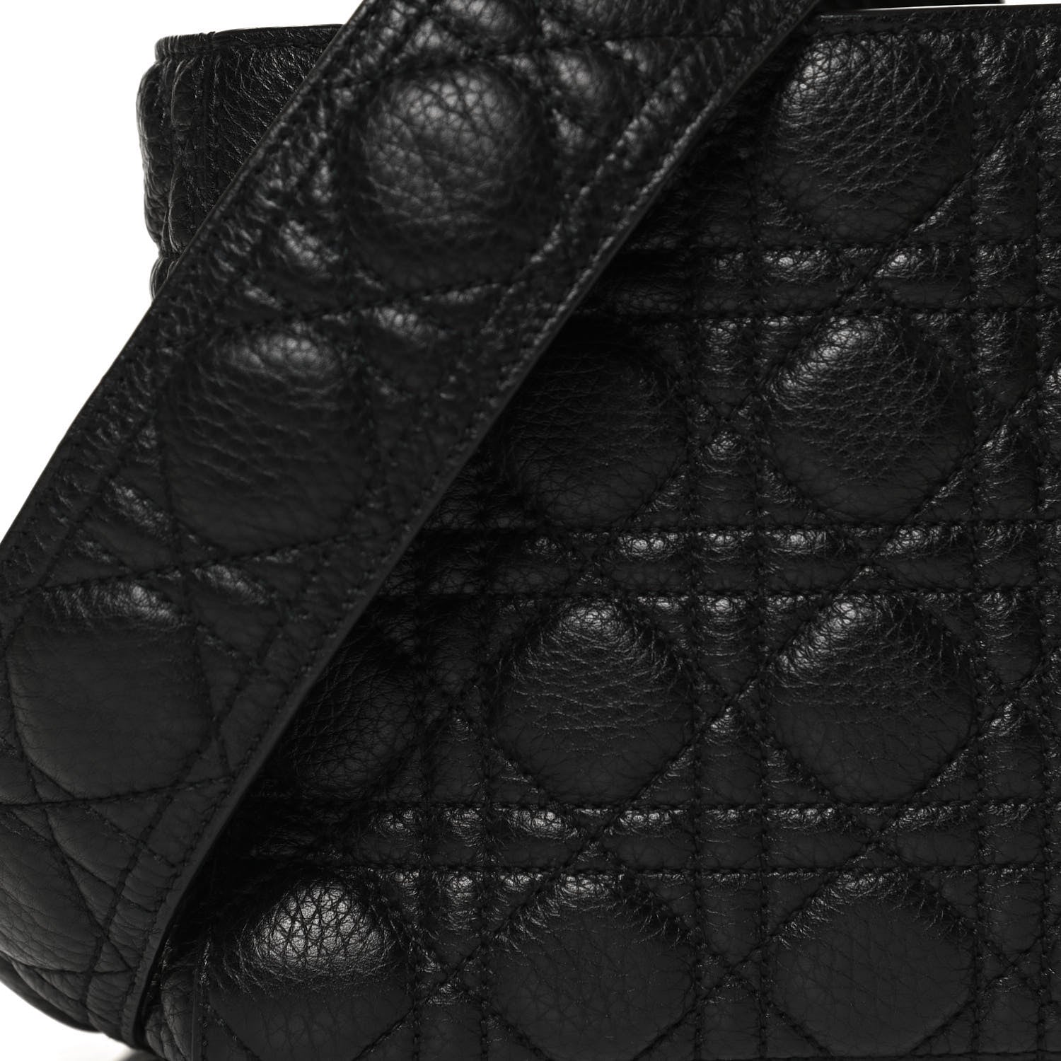 Christian Dior Grained Calfskin Cannage Small Supple Lady Dior Black 8 of 12