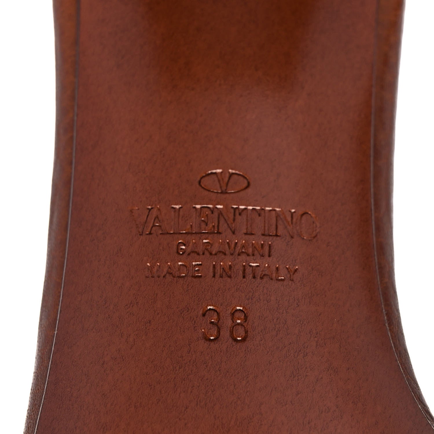 Valentino Garavani Grainy Cowhide VLogo 45mm Slide Sandals 38 Cuoio 6 of 10