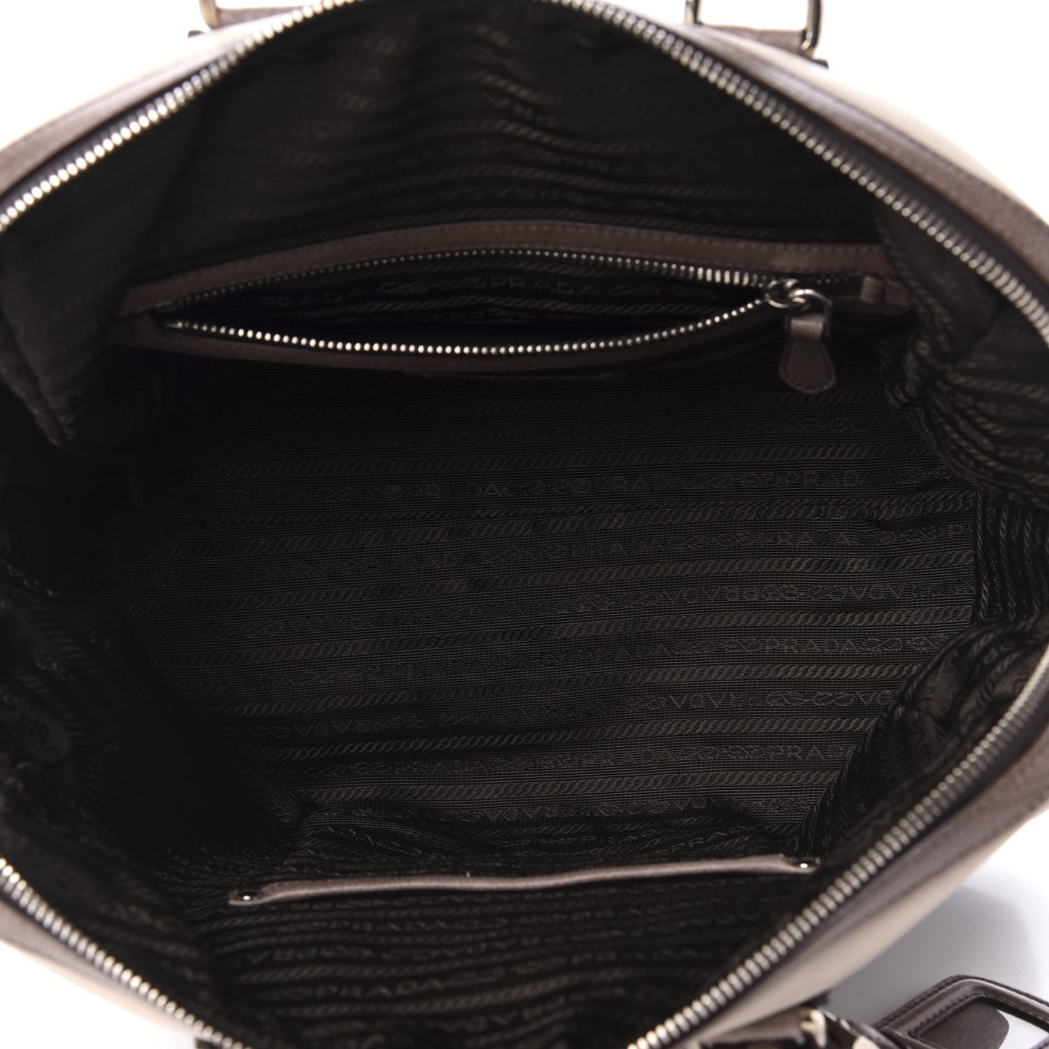 Prada Glace Calfskin Satchel Ardesia Talco 5 of 10