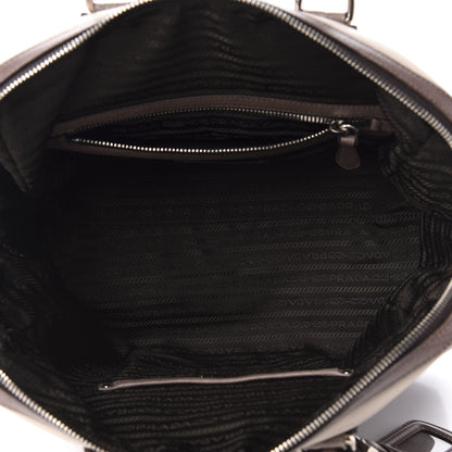 Prada Glace Calfskin Satchel Ardesia Talco 5 of 10