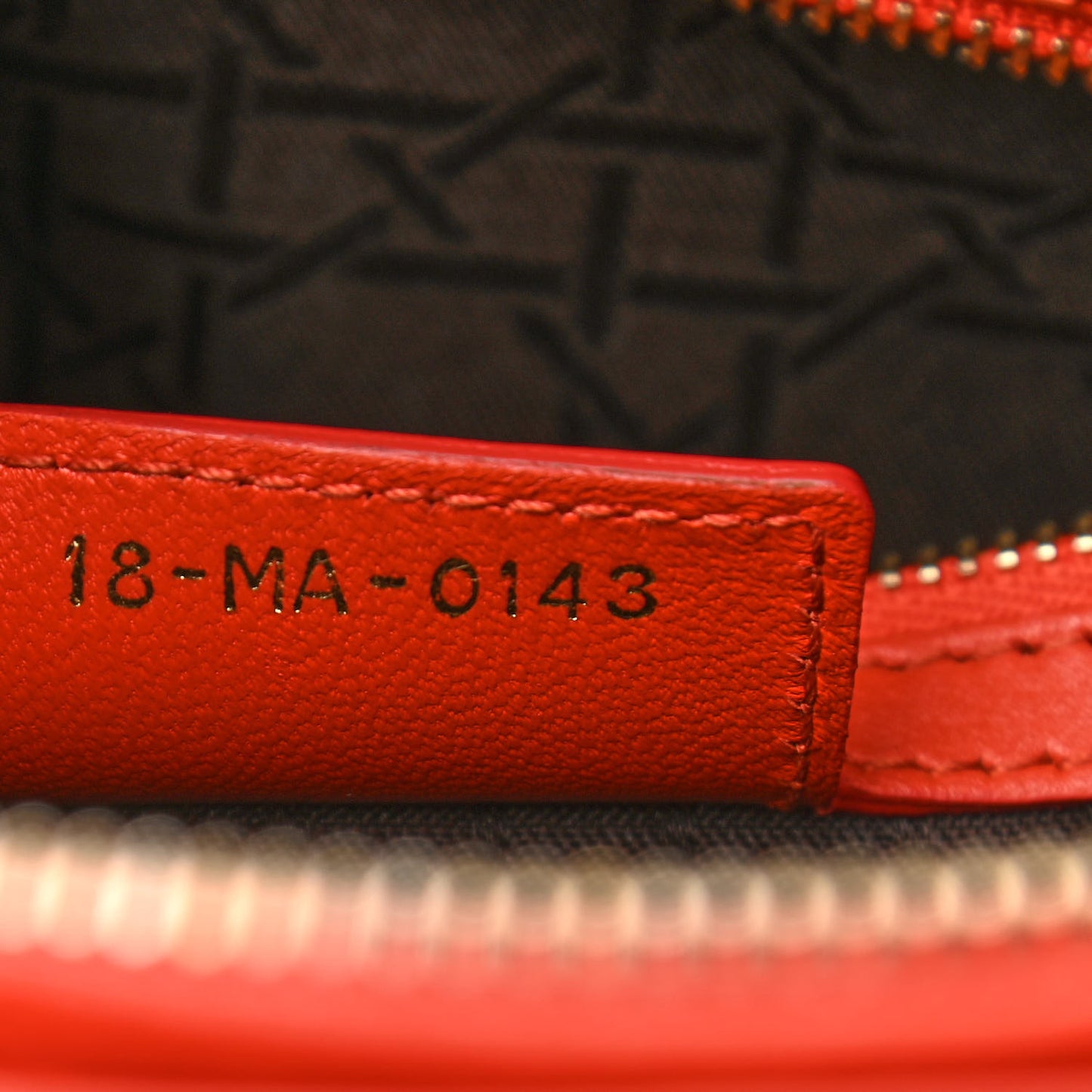 Lambskin Cannage Large Lady Dior Orange