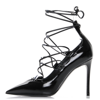 Louis Vuitton Patent Calfskin Cover Girl Pumps 39 Black 1 of 8