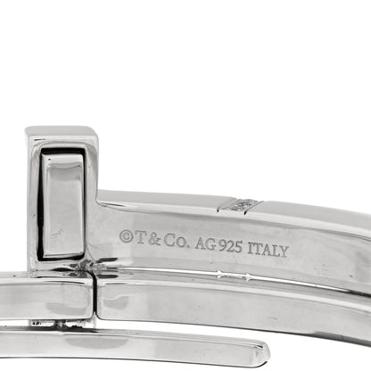 Tiffany Sterling Silver Diamond T Square Wrap Bracelet 3 of 3