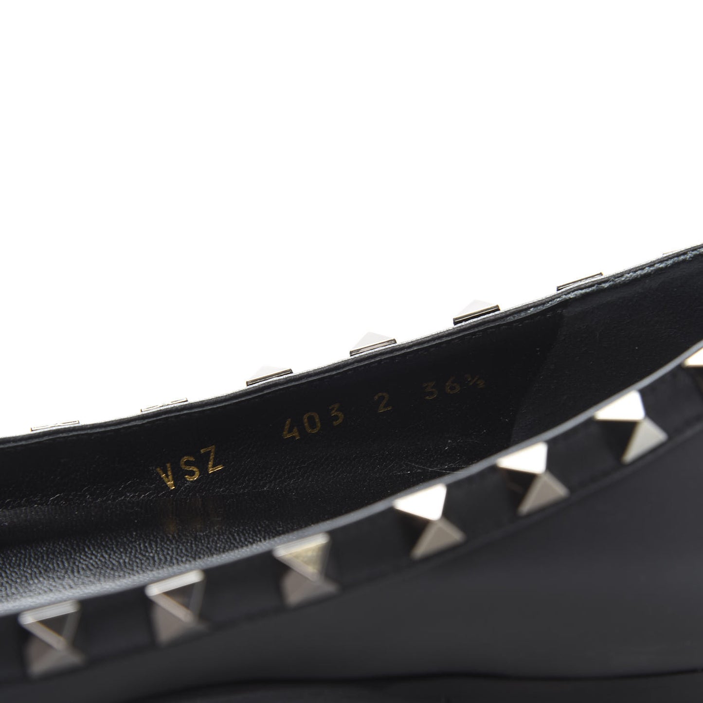 Nappa Rockstud Ballerina Flats 36.5 Black