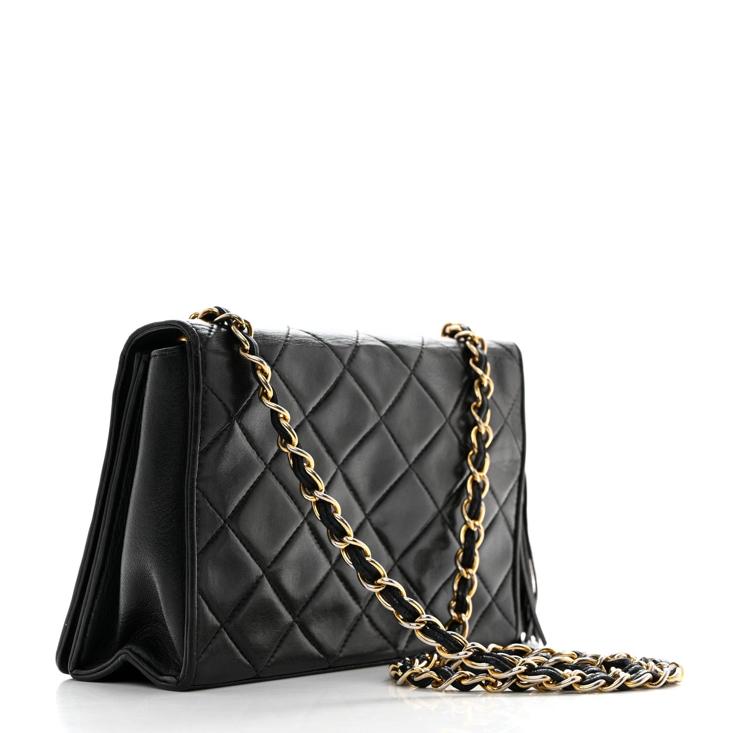 Chanel Lambskin Quilted Tassel Camera Case Black 3 of 11