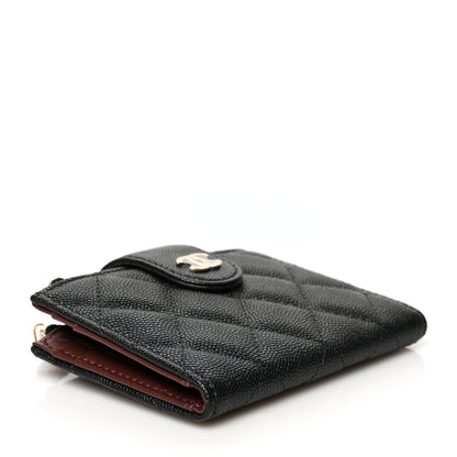 Chanel Caviar Quilted Compact Zipped Pocket Wallet Black 4 of 10