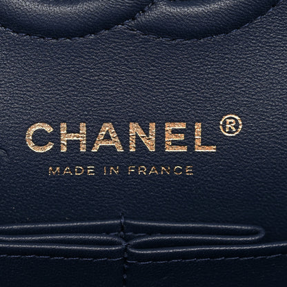 Chanel Printed Denim Quilted Small Double Flap Blue 6 of 10