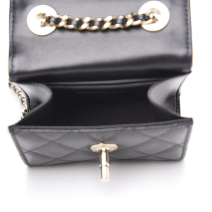 Chanel Lambskin Quilted Mini Trendy CC Chain Wallet Black 4 of 10