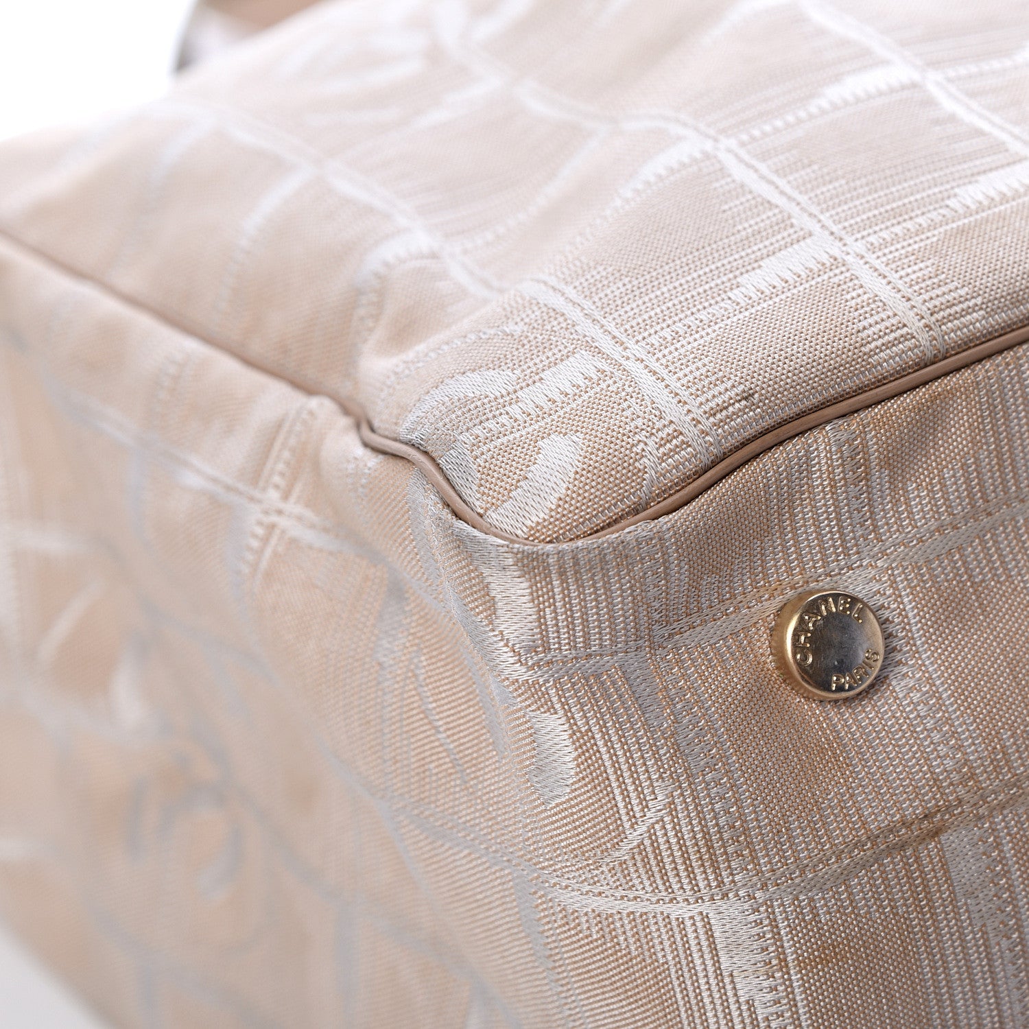 Chanel Nylon Medium Travel Tote Beige 8 of 15