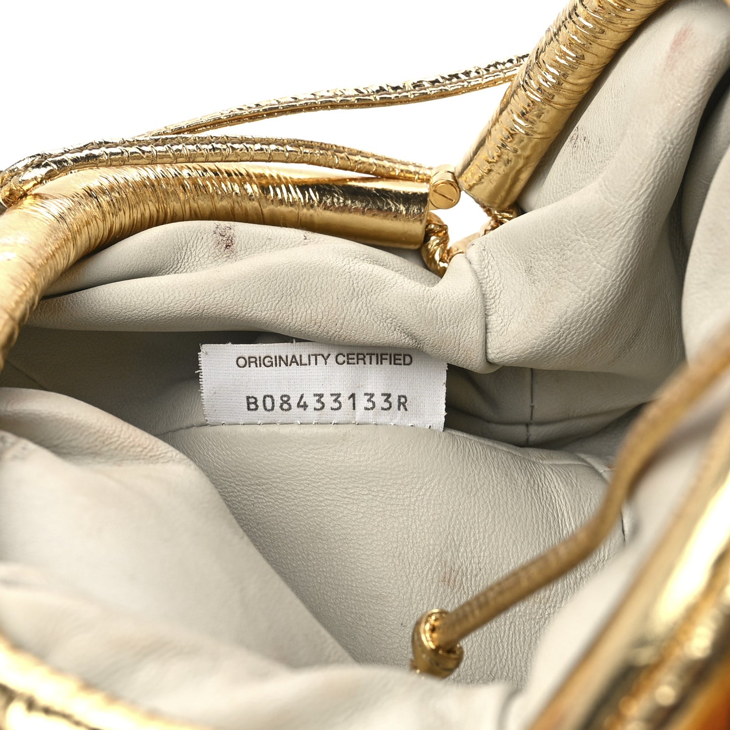 Metallic Crinkled Lambskin The Mini Pouch Oro