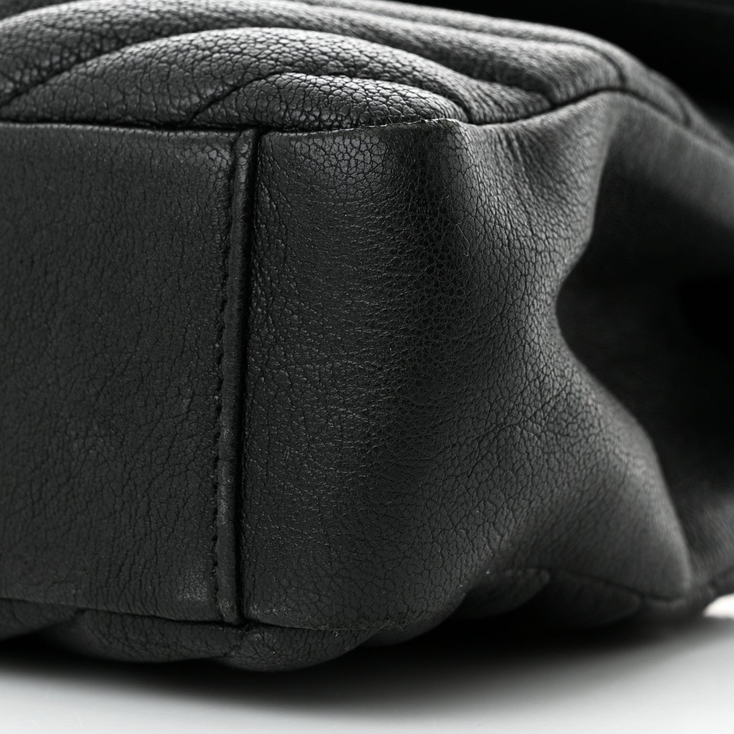 Saint Laurent Sheepskin Matelasse Chevron Monogram Medium College Bag Black 11 of 13