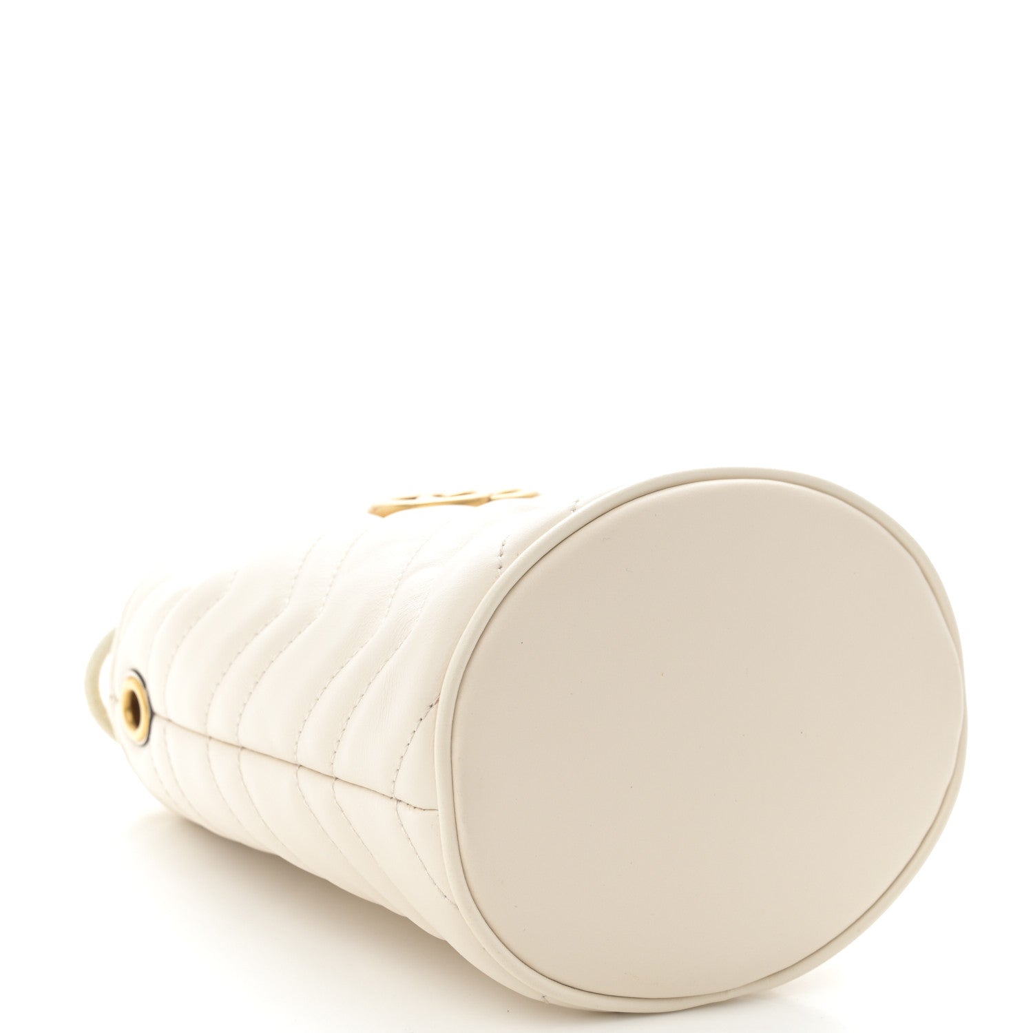 Gucci Calfskin Matelasse Mini GG Marmont 2.0 Bucket Bag White 4 of 10