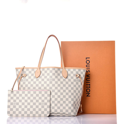 Louis Vuitton Damier Azur Neo Neverfull MM Rose Ballerine 9 of 9