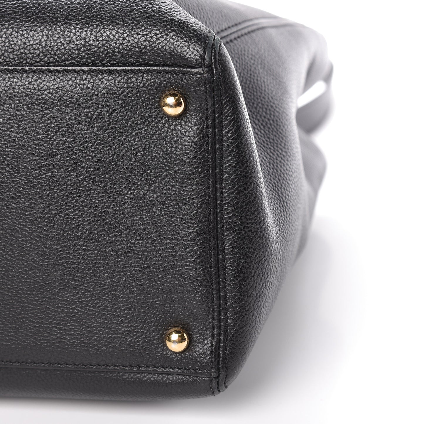 Calfskin Cerf Executive Shopper Tote Black