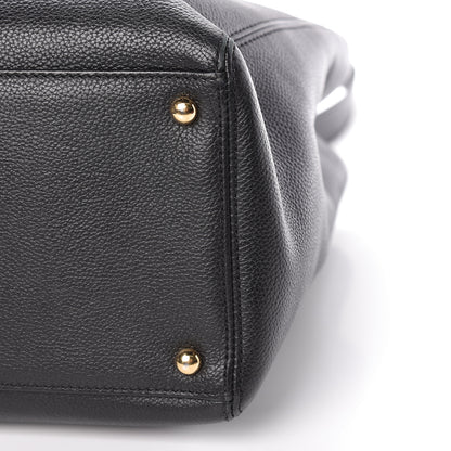 Chanel Calfskin Cerf Executive Shopper Tote Black 9 of 11