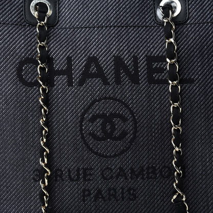 Chanel Mixed Fibers Calfskin Medium Deauville Tote Black 10 of 11