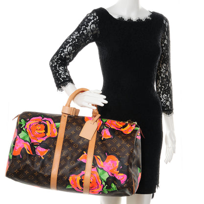 Louis Vuitton Monogram Roses Keepall 50 2 of 7