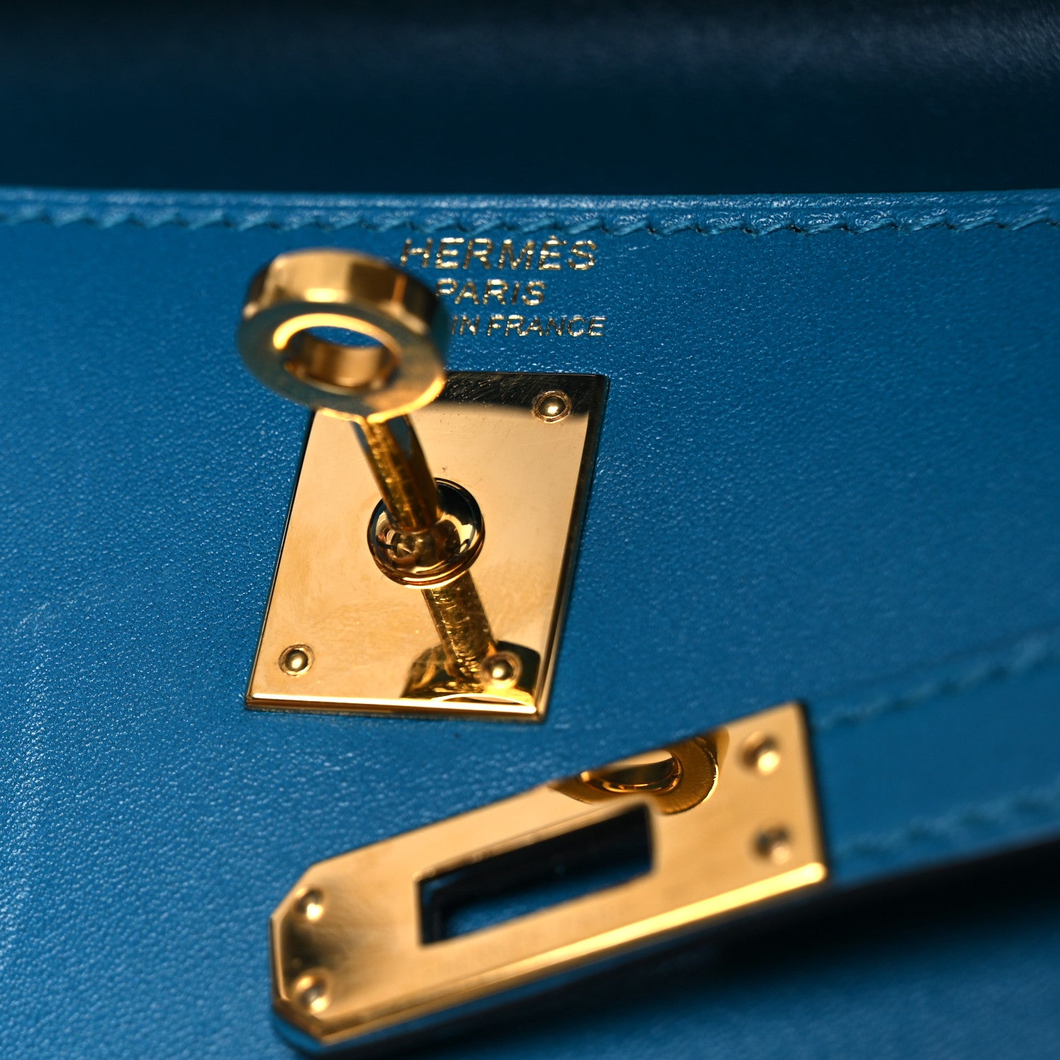 Hermes Box Kelly Sellier 25 Bleu Izmir 12 of 14