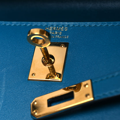 Hermes Box Kelly Sellier 25 Bleu Izmir 12 of 14