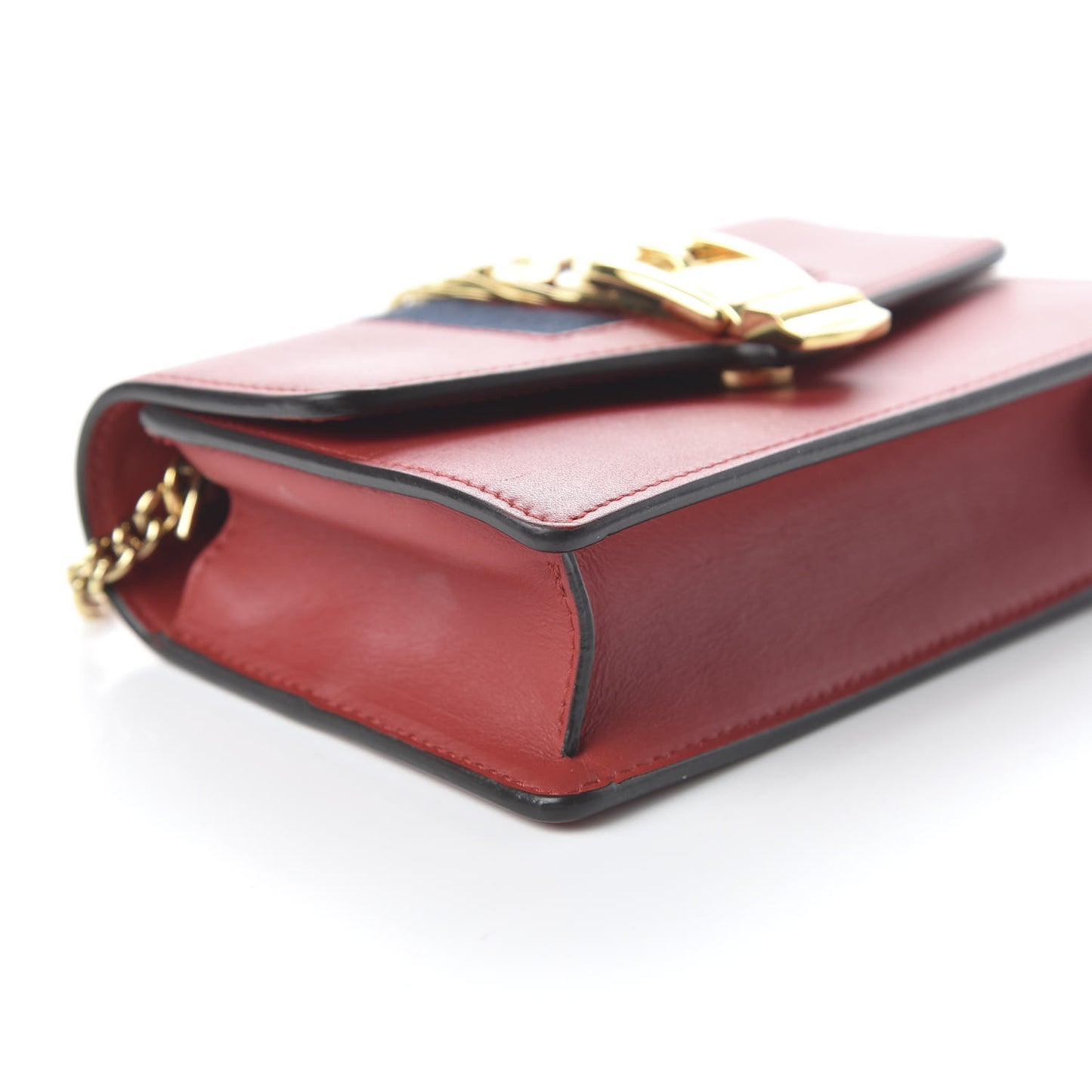 Calfskin Super Mini Sylvie Chain Shoulder Bag Hibiscus Red