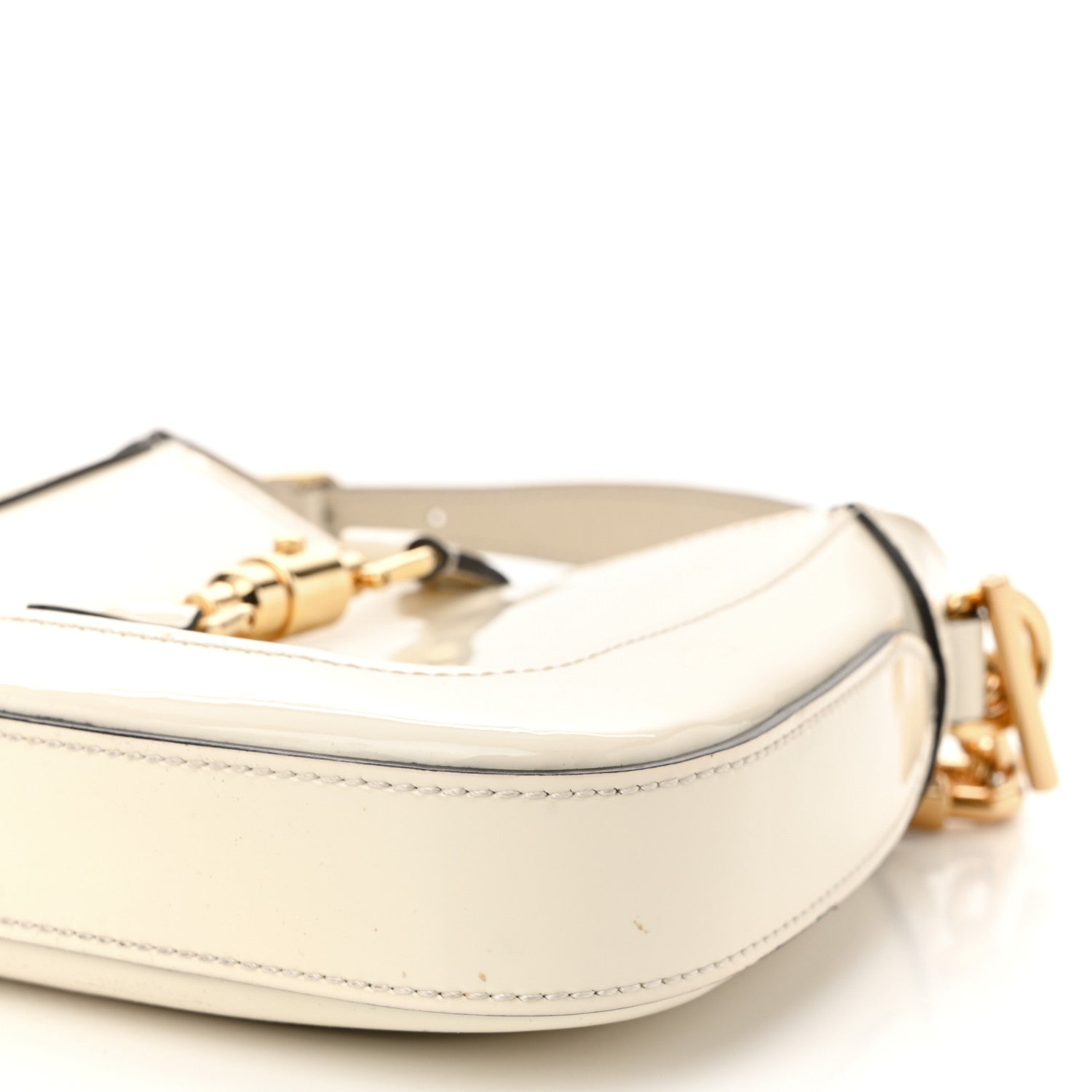 Gucci Patent Mini Jackie 1961 Crystal Hobo Mystic White 10 of 12