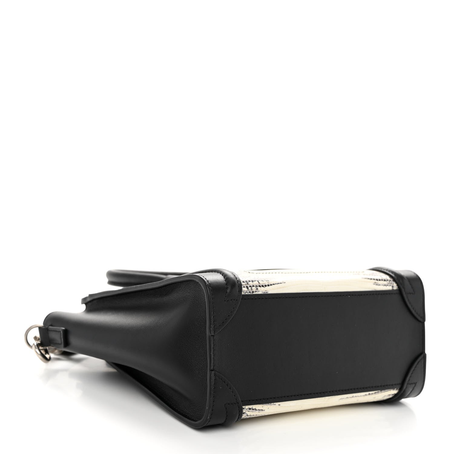 Celine Lizard Smooth Calfskin Nano Luggage Natural Black 4 of 9