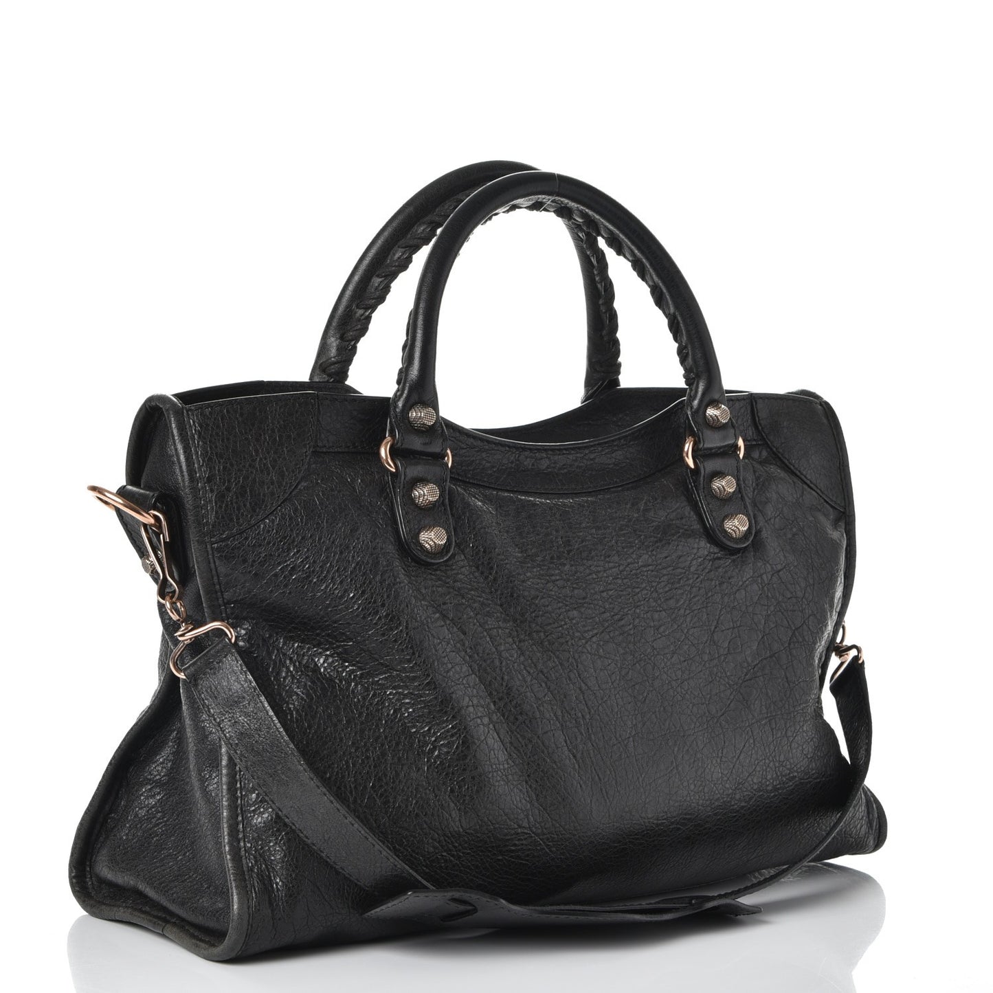 Agneau Giant 12 Rose Gold Hardware City Black