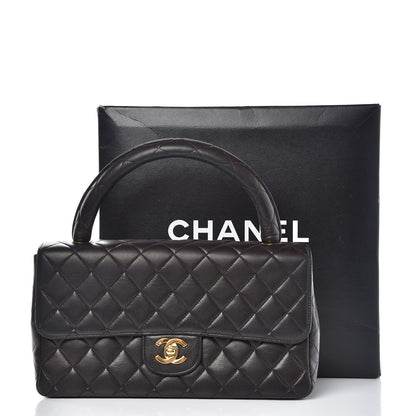 Chanel Lambskin Quilted Medium Rectangular Kelly Flap Bag Black 6 of 11