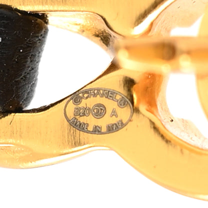 Chanel Pearl Lambskin CC More Is More Hair Clip Black Gold 3 of 3