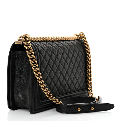 Chanel Caviar Quilted New Medium Boy Flap Black 3 of 13