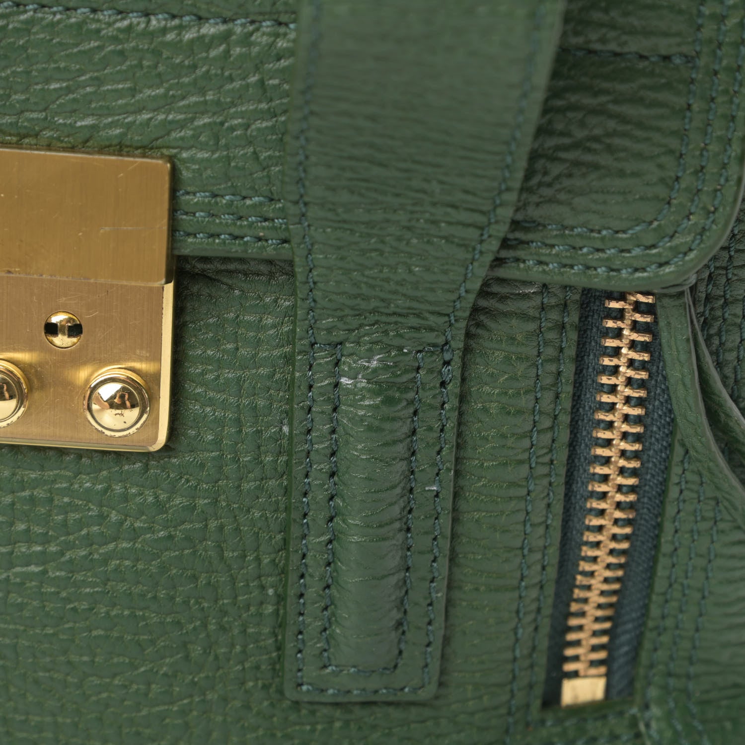 3.1 Phillip Lim Textured Calfskin Mini Pashli Satchel Jade 12 of 14