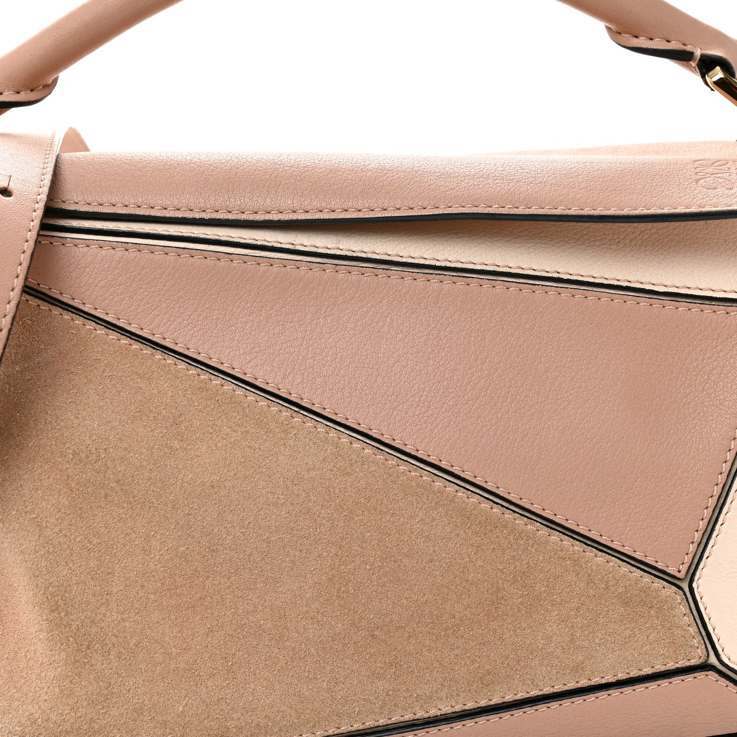 Loewe Calfskin Suede Small Puzzle Bag Blush 8 of 12