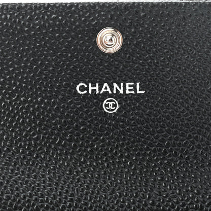 Chanel Caviar Quilted Flap Card Holder Black 5 of 10
