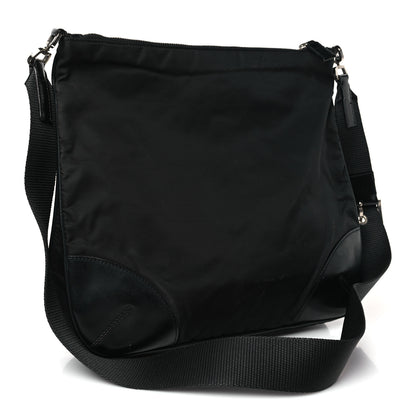 Prada Tessuto Nylon Soft Calf Shoulder Bag Black 3 of 10