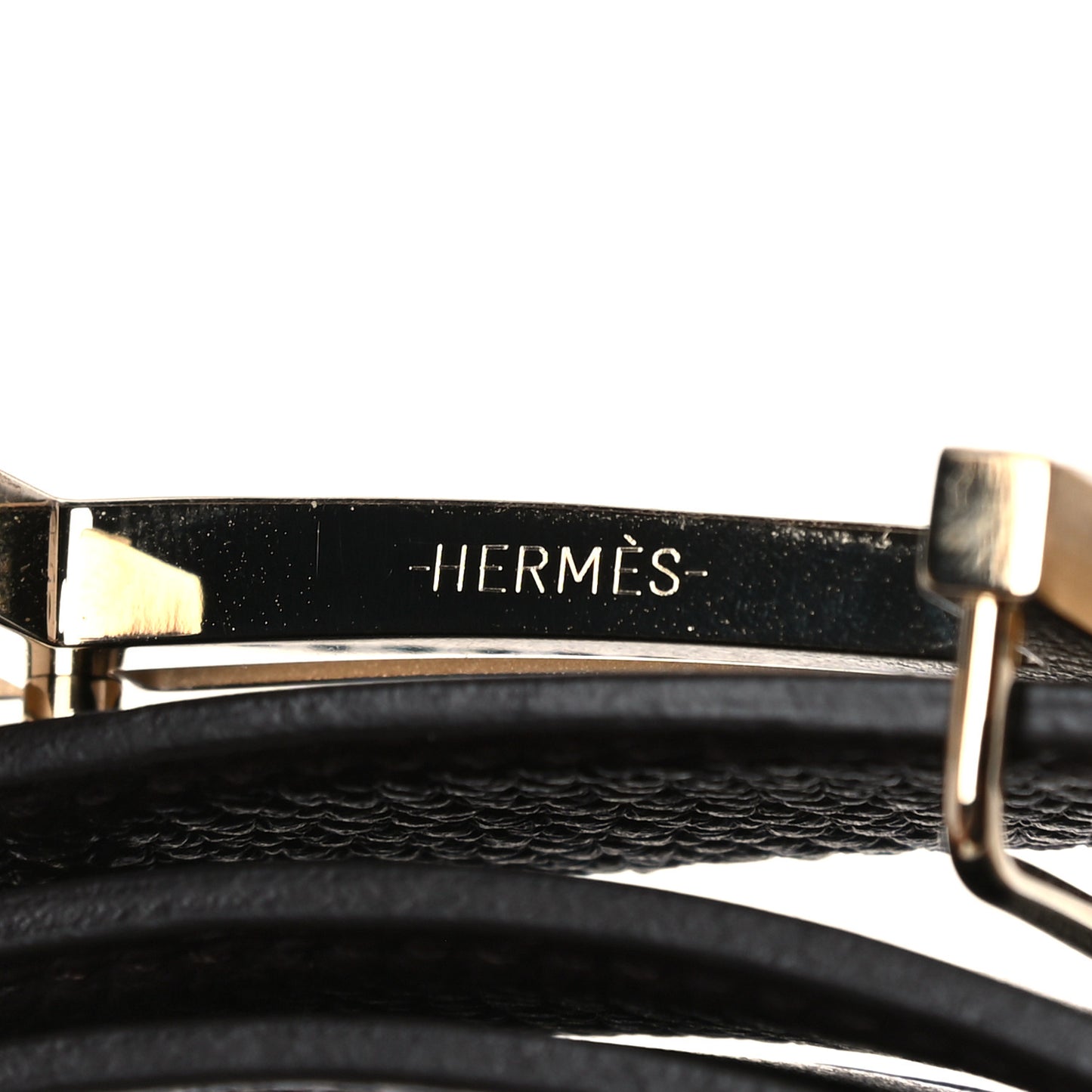 Box Togo 32mm Au Carre H Belt 100 Black Chocolate