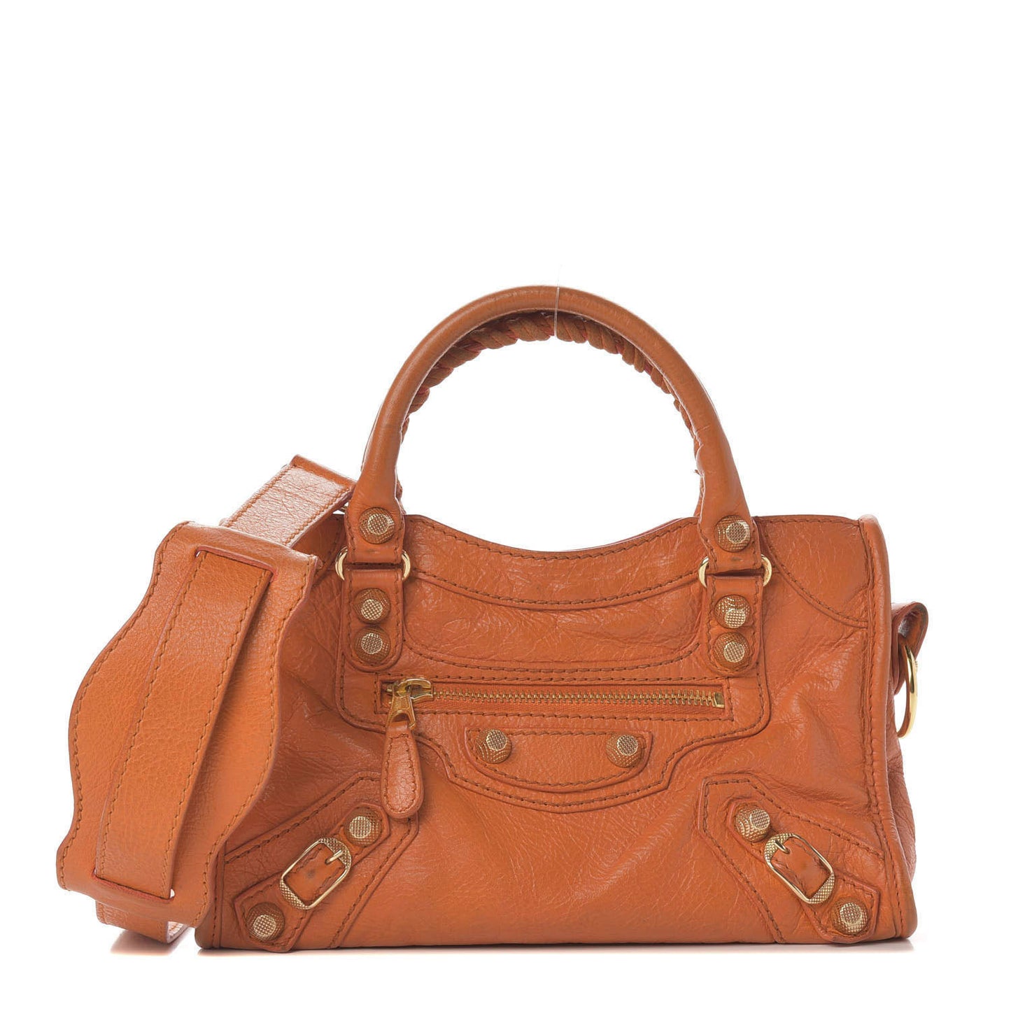 Agneau Giant 12 Gold Hardware Mini City Tangerine