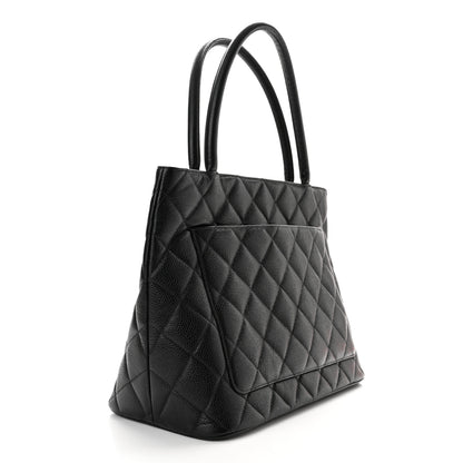 Chanel Caviar Quilted Medallion Tote Black 3 of 10