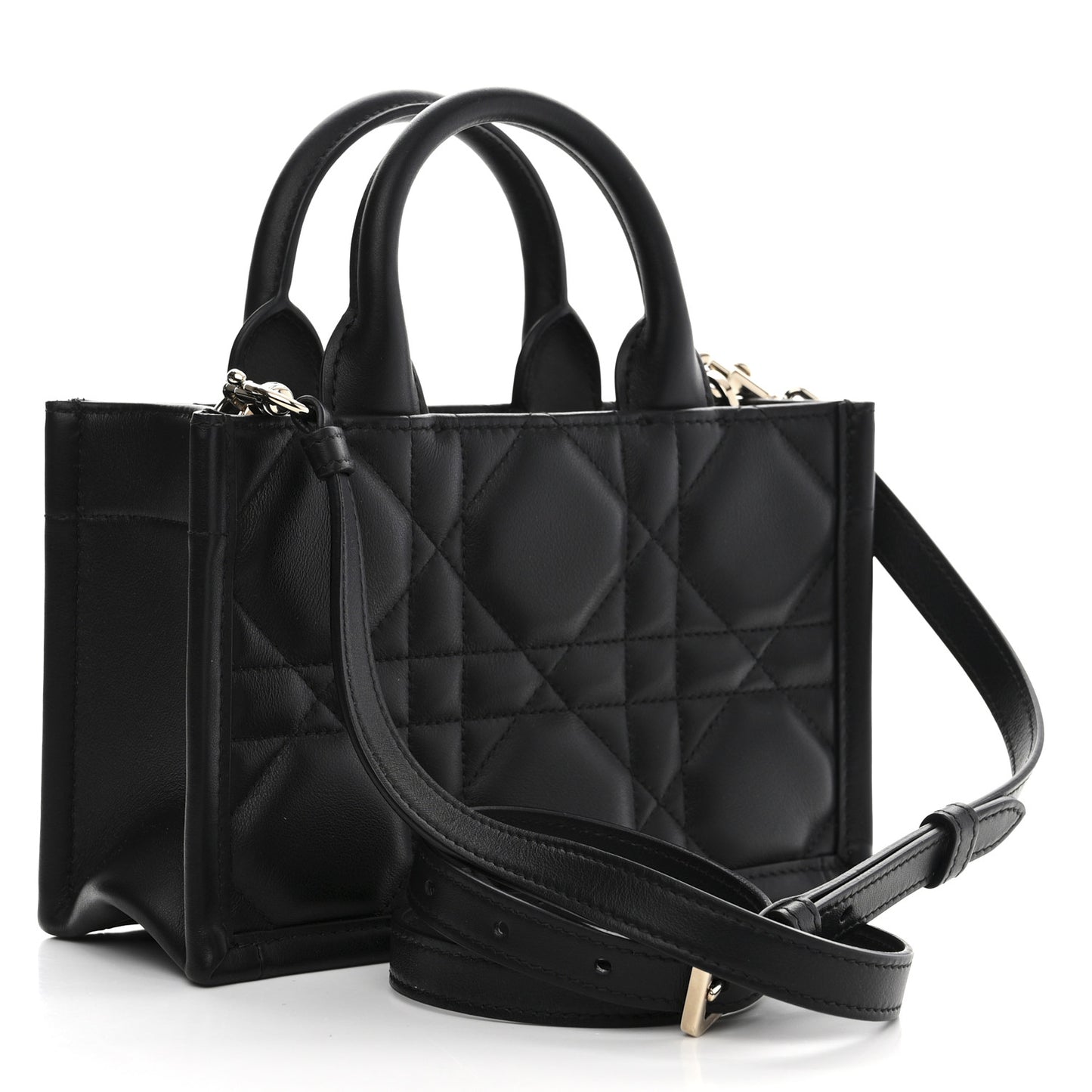 Calfksin Macrocannage Mini Book Tote Black