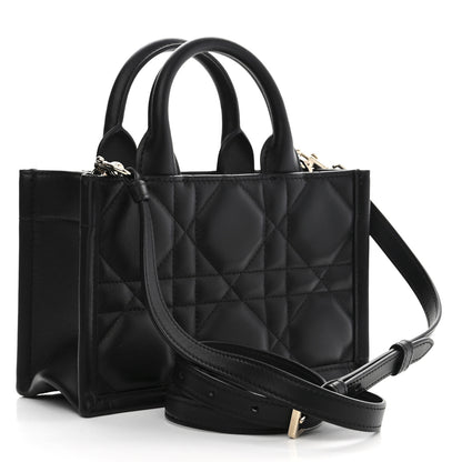 Christian Dior Calfksin Macrocannage Mini Book Tote Black 3 of 11