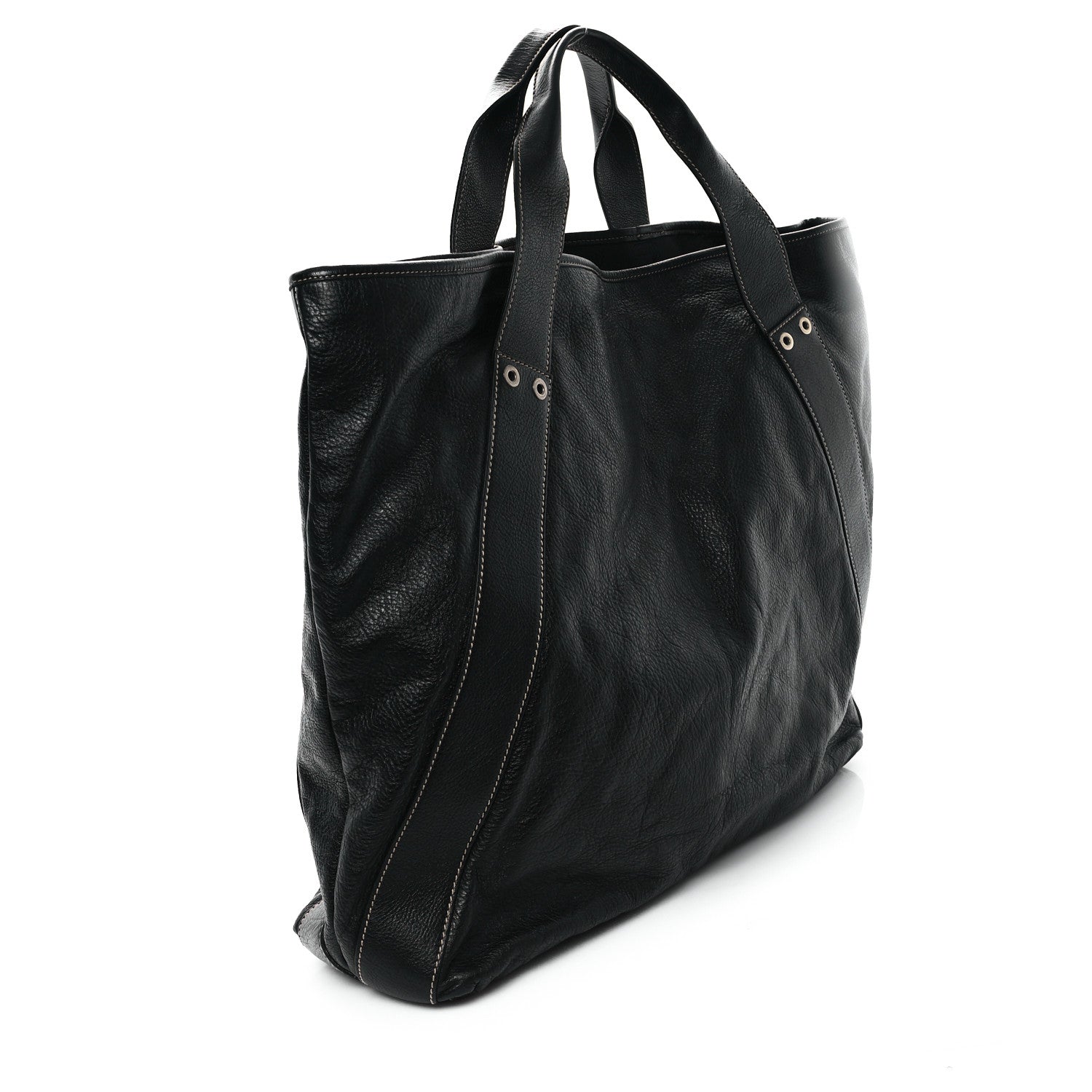 Gucci Leather Large Tote Unisex Black 3 of 11