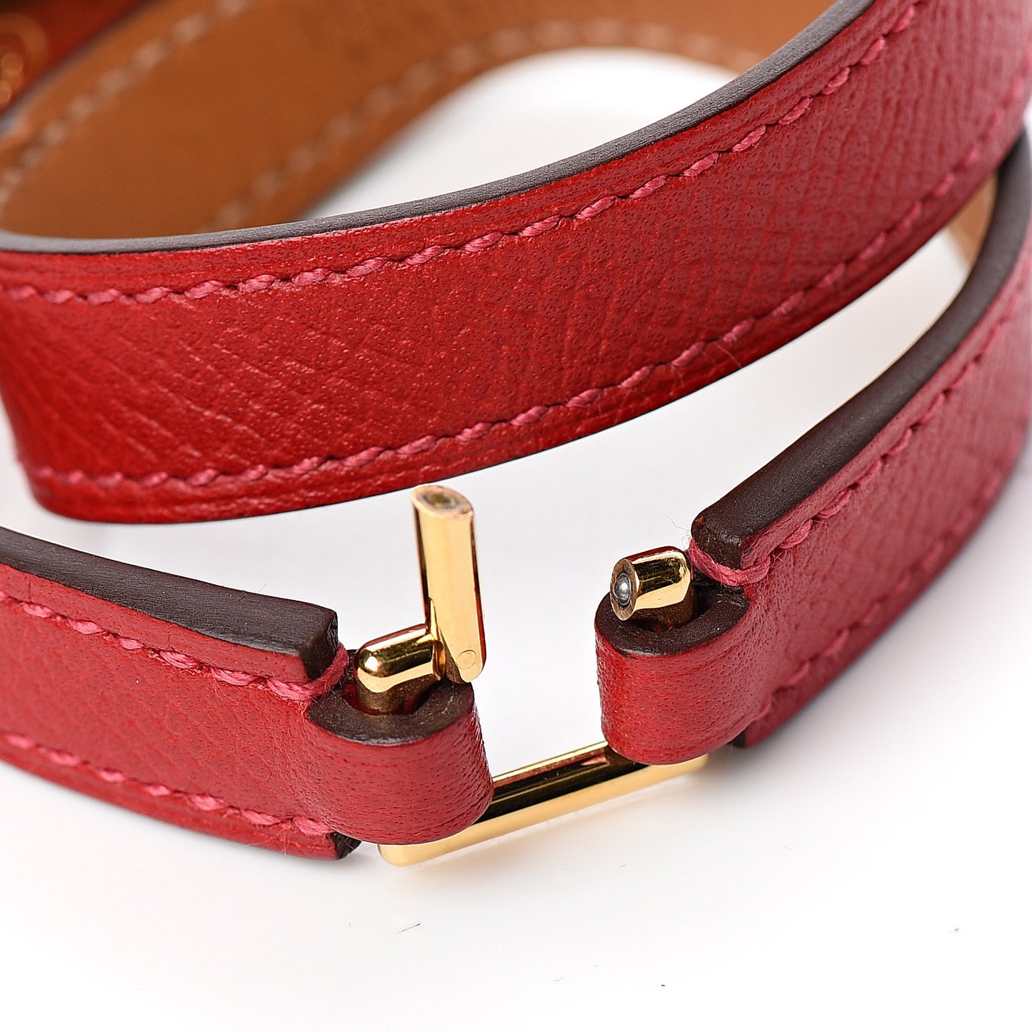 Epsom Rivale Double Tour Bracelet XS Rouge Casaque