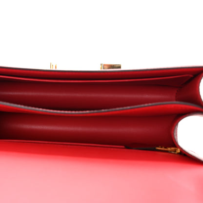 Hermes Epsom Enamel Constance 24 Rouge Grenat 5 of 10