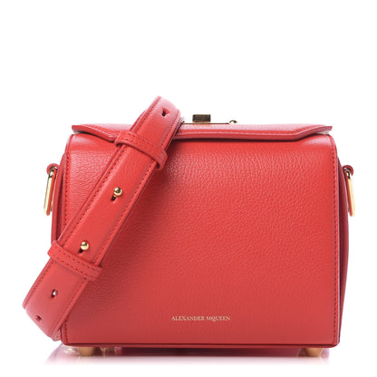 Alexander McQueen Fine Grain Goatskin Box Shoulder Bag 19 Red 1 of 9